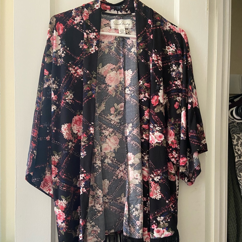 Fringe kimono